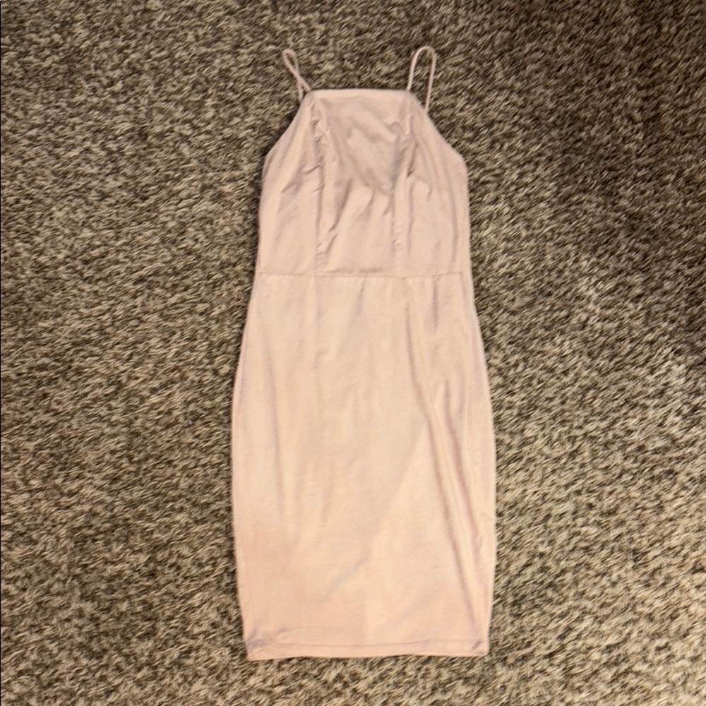 Elegant Blush Pink Slip Dress